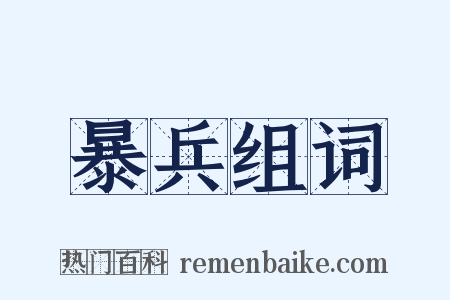 暴兵组词是什么意思的图片